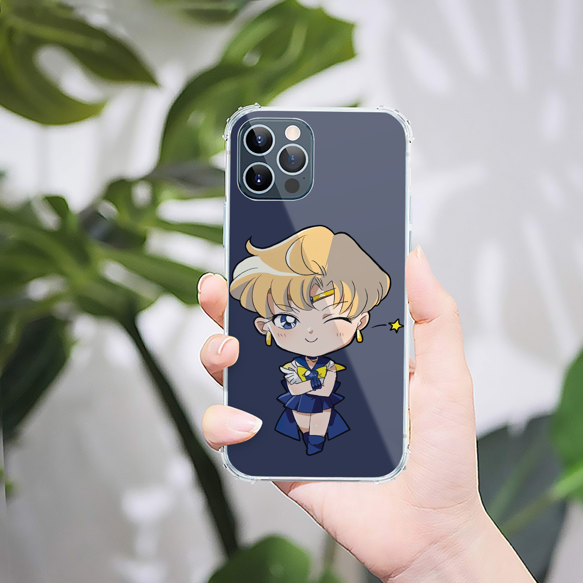（画像用） 美少女戦士セーラームーン 天王はるか Sailor Moon Tenoh Haruka 【iPhone 12シリーズ対応】透明スマホケース（クリアソフトケース）